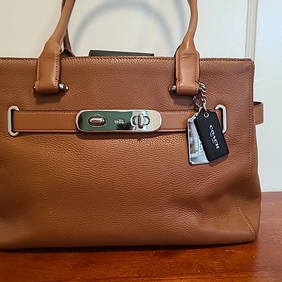 Coach Tan Leather Satchel - Picture 2 of 15